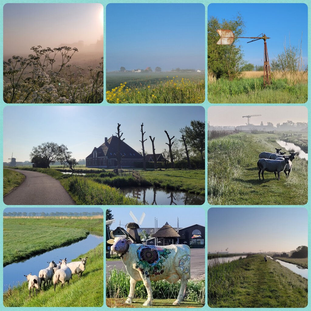 Palingroute (rood) vanaf startpunt Monnickendam