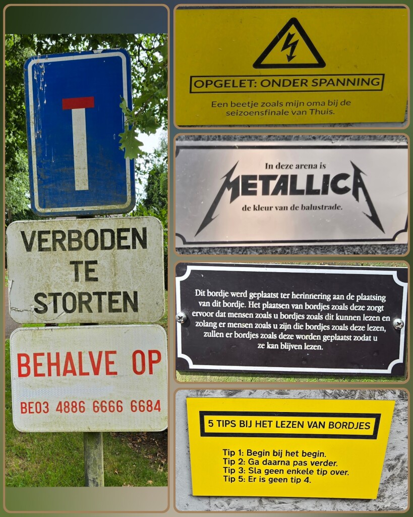 Nutteloze Borden wandelroute Genk