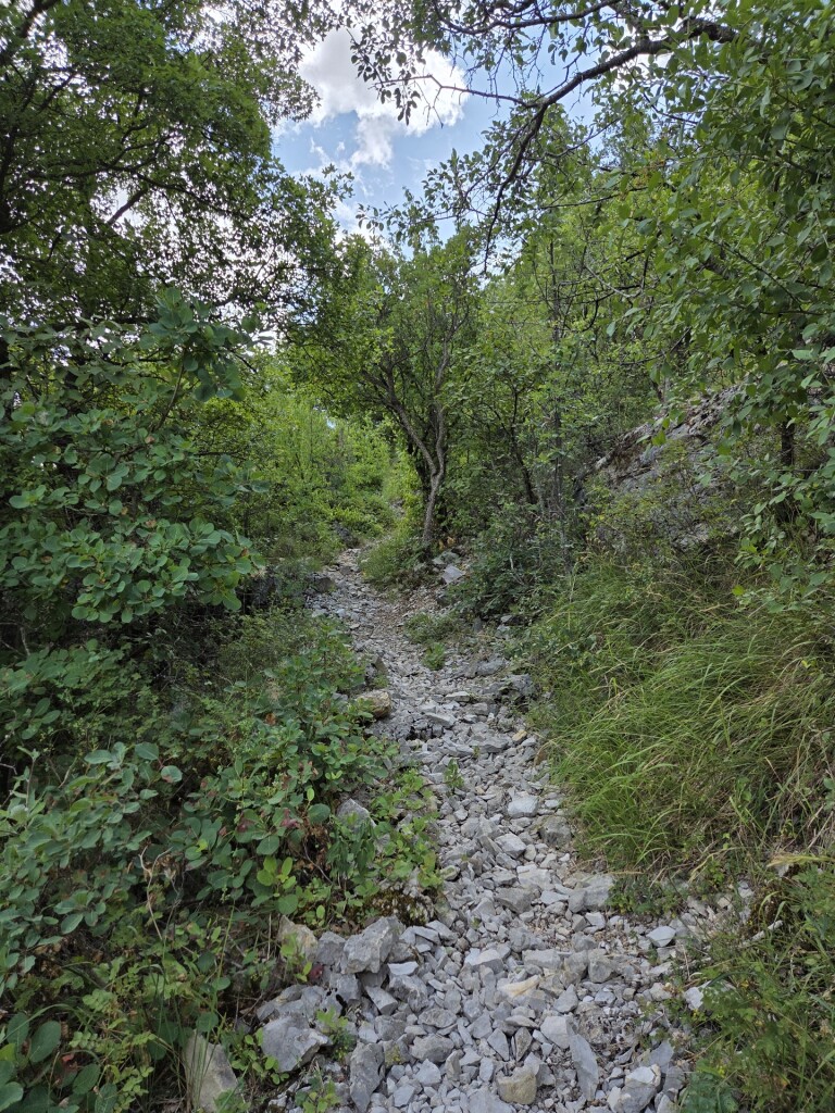 De kloven van het Rif d'Agnielles - Col de l'Angelus