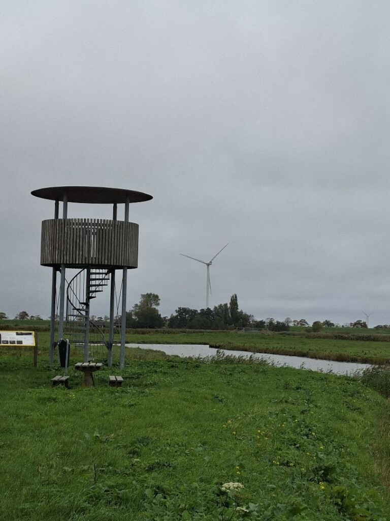 Rondje De Hooge Weere (groen) vanaf startpunt Abbekerk
