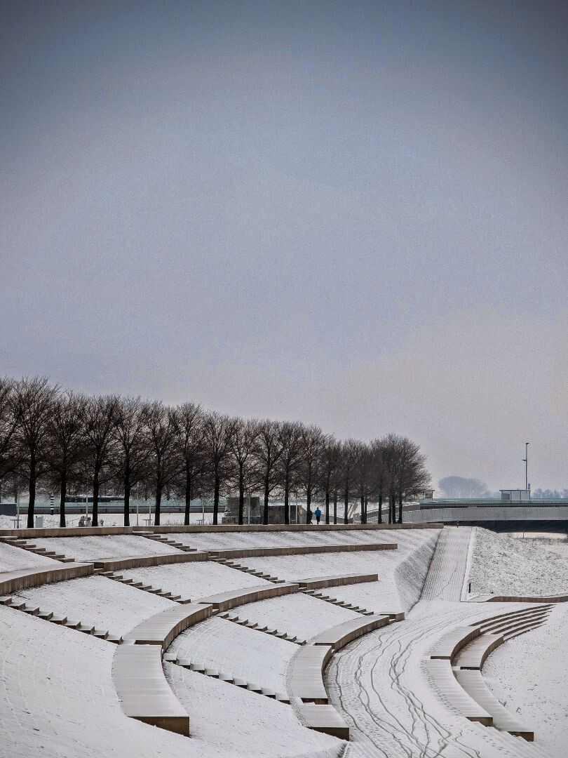 Rondje struinen in de sneeuw