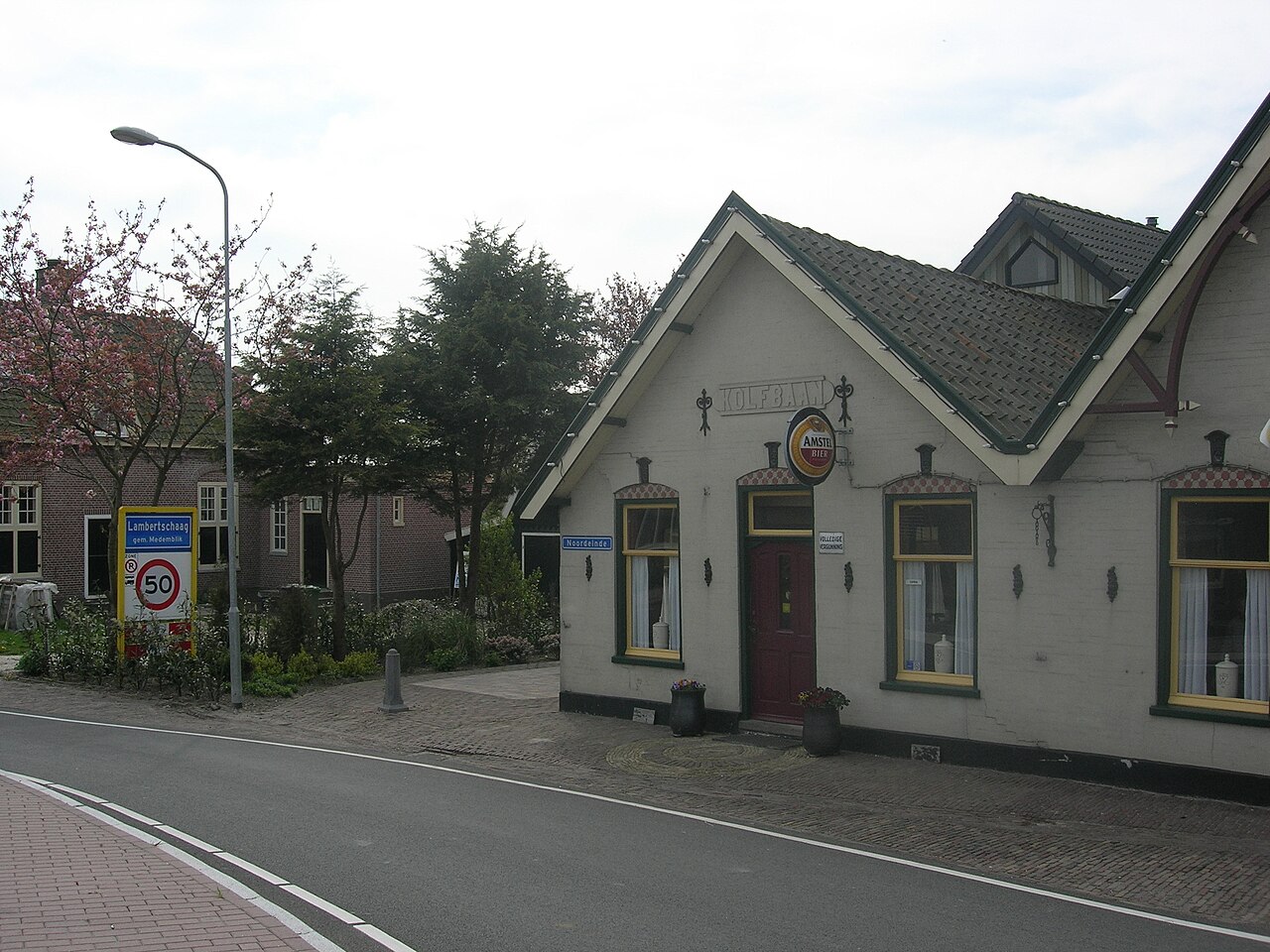 Kolk van Dussenpad (rood) vanaf startpunt Aartswoud