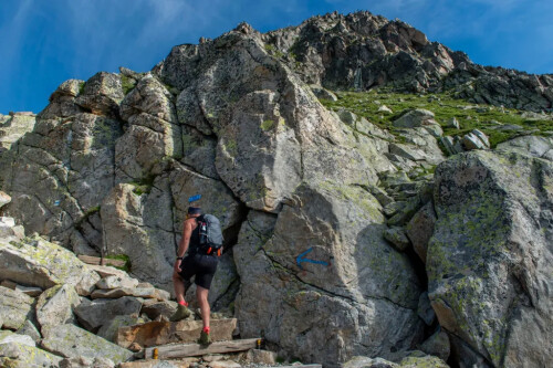 Alpine hike UNESCO ridge trail from Bettmerhorn to Eggishorn