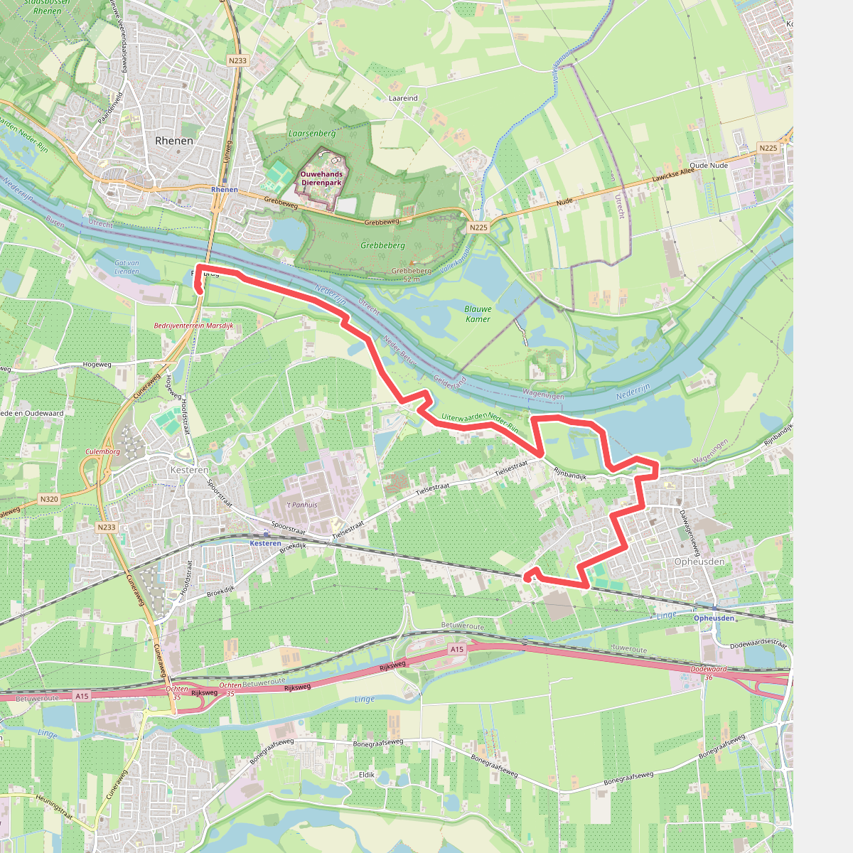 Lienden (Marsdijk) - Opheusden (Varakker) · Betuwepad etappe 10