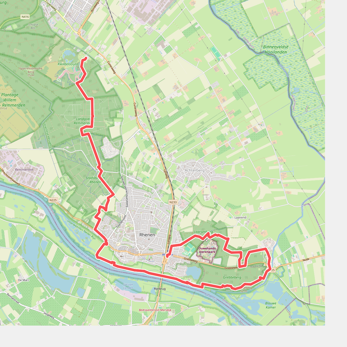 Rhenen - Stadsbossen - Rhenen · Utrechtse Mountain Trail etappe 9