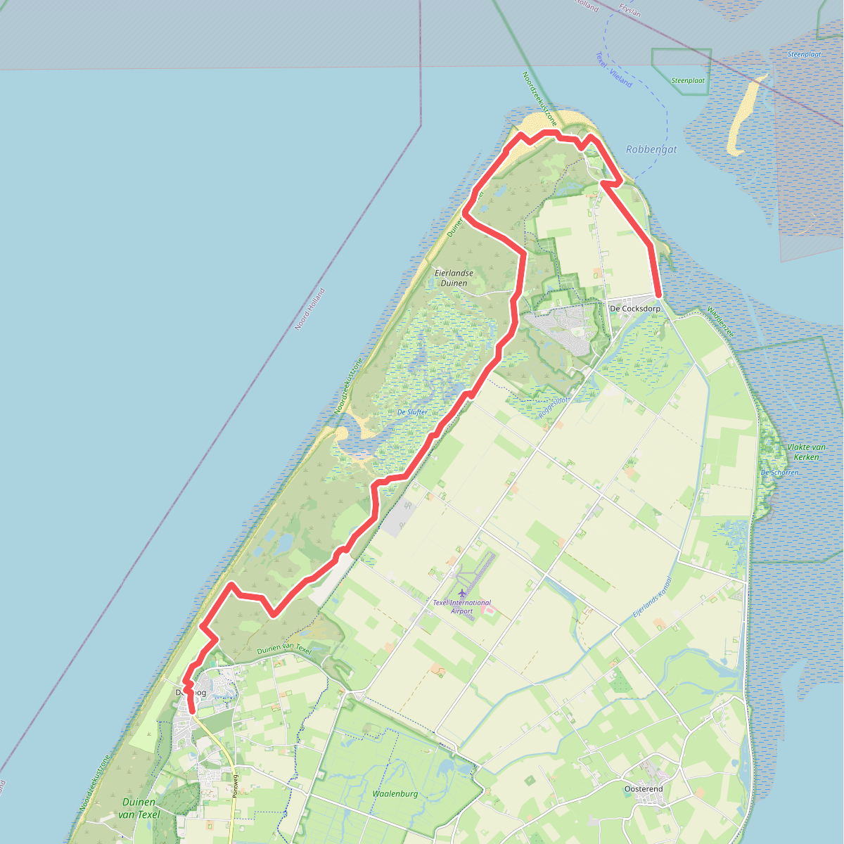 Texel 2: De Koog - De Cocksdorp · WaddenWandelen etappe 2