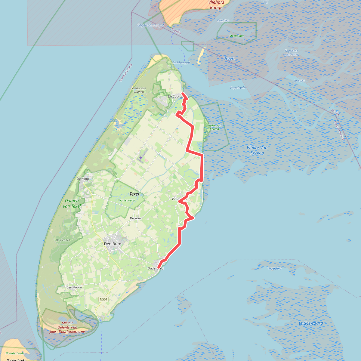 Texel 3: De Cocksdorp - Oudeschild · WaddenWandelen etappe 3