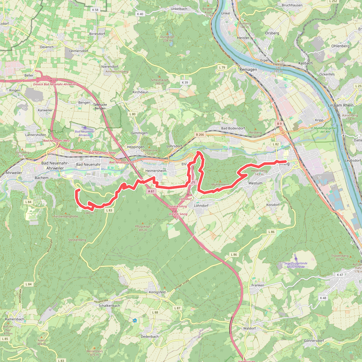Bad Neuenahr - Sinzig · AhrSteig etappe 7