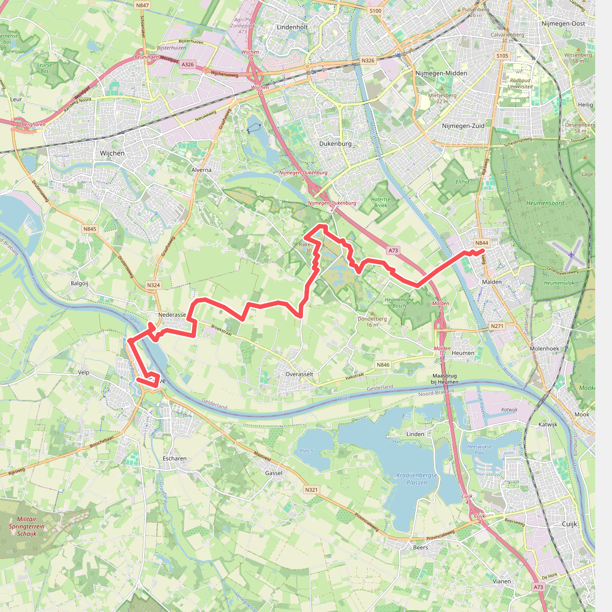 Grave - Malden · Streekpad Nijmegen etappe 4