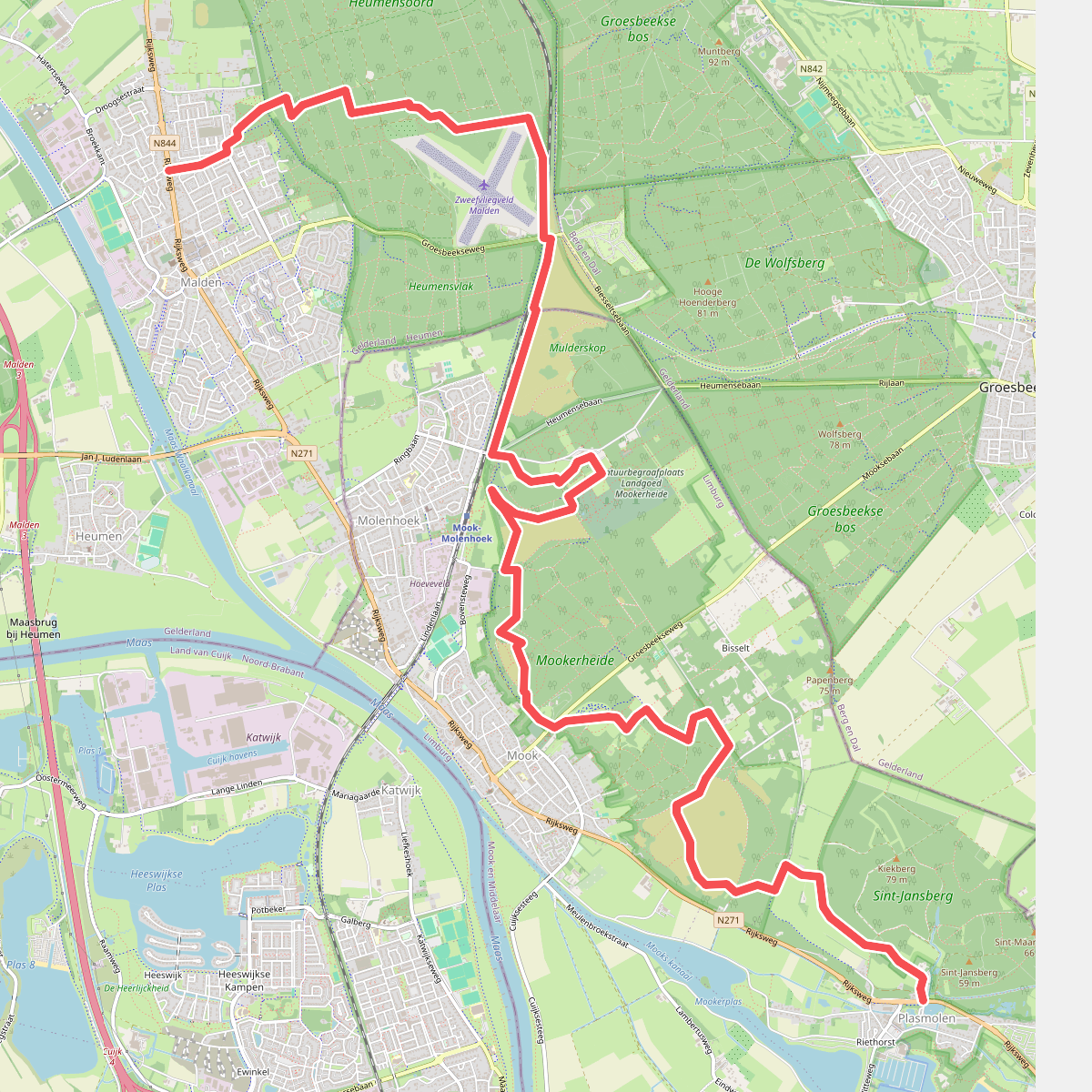 Malden - Plasmolen · Streekpad Nijmegen etappe 5