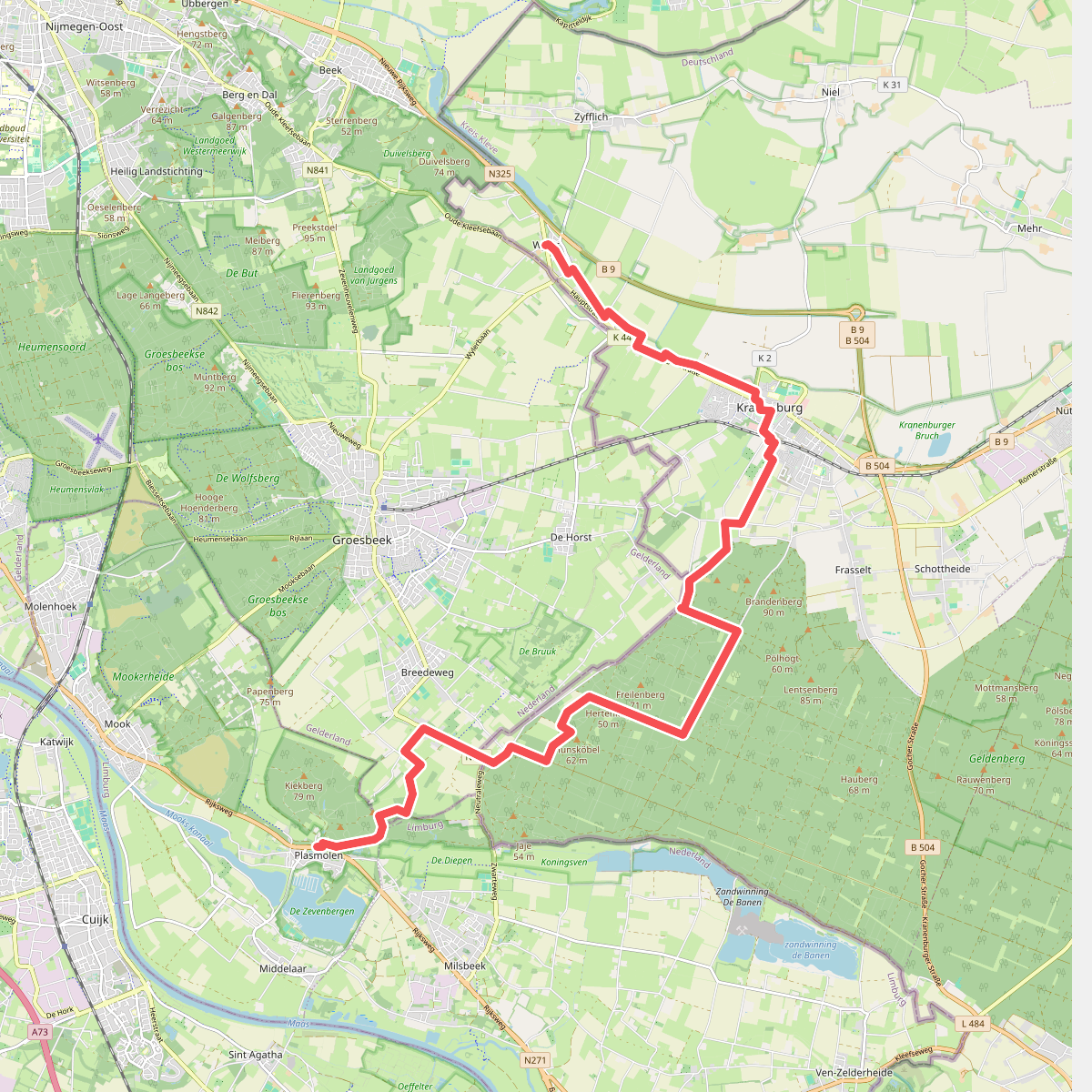 Plasmolen - Wyler · Streekpad Nijmegen etappe 6