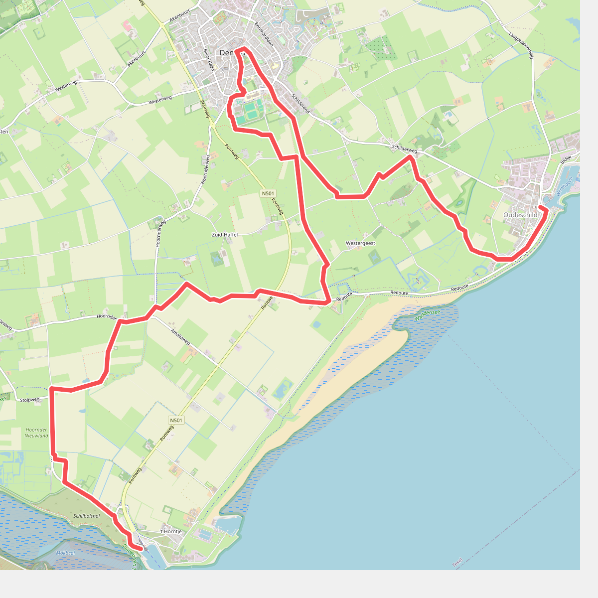 Texel 4: Oudeschild - 't Horntje · WaddenWandelen etappe 4