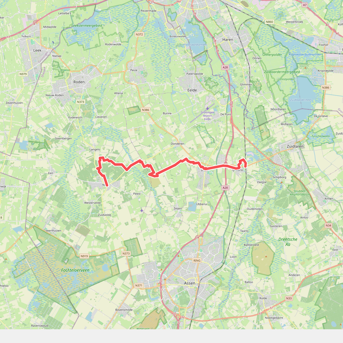 Norg - Tynaarlo · Groot Frieslandpad etappe 16