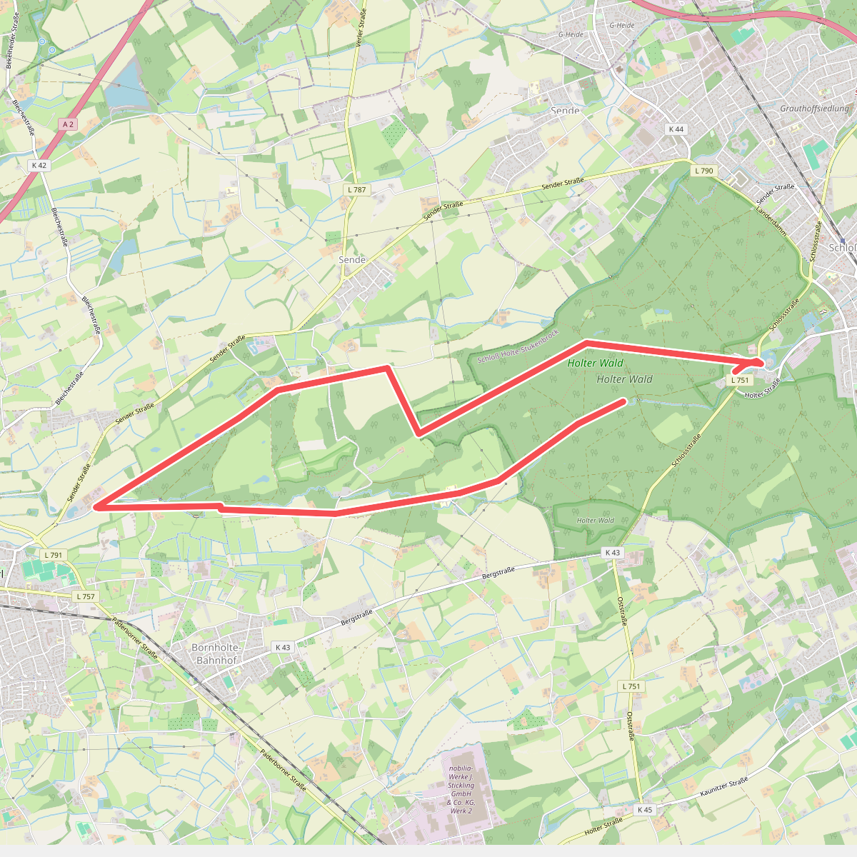 Schlossweg SHS - Verl / rondweg
