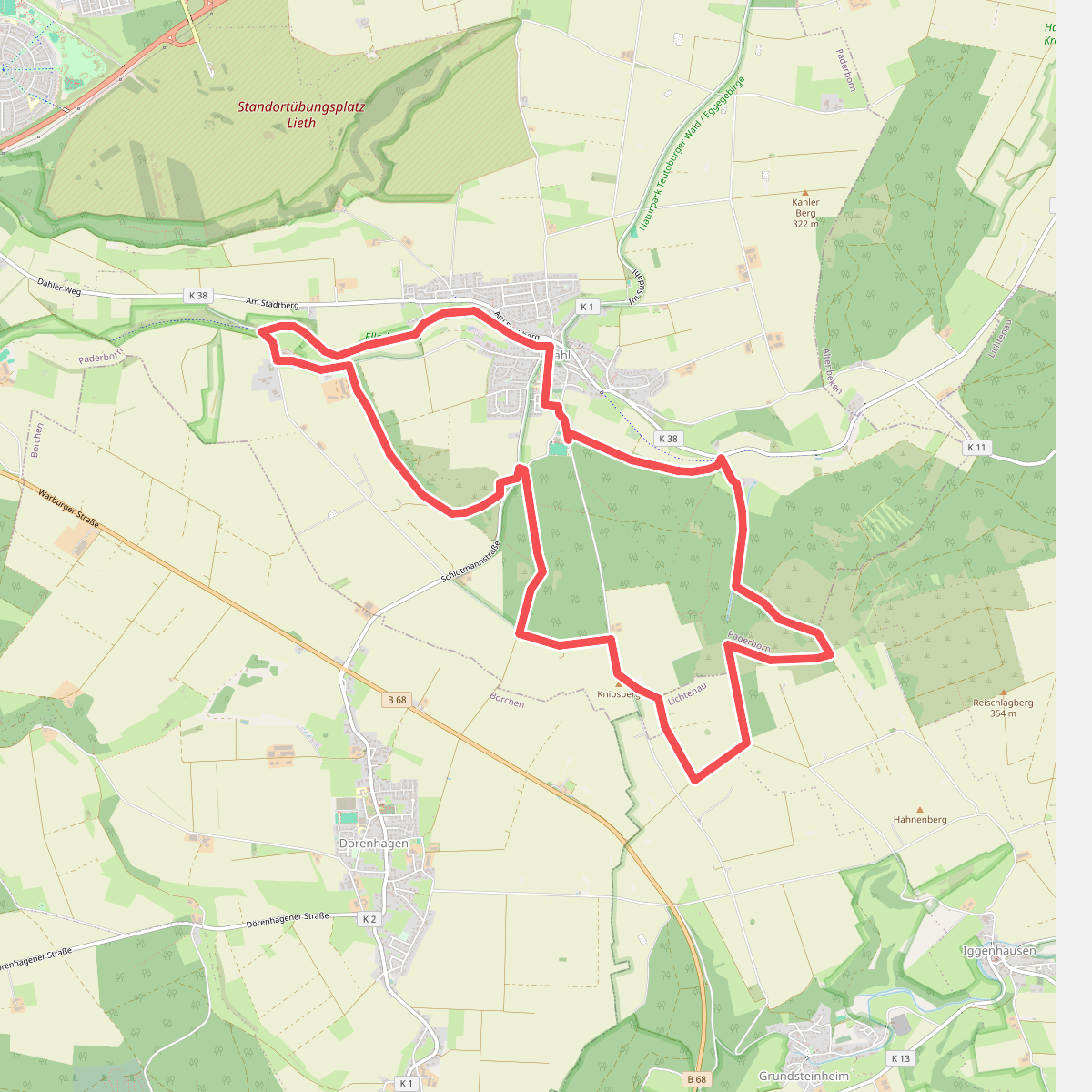 Paderborner Karstrundweg - van het Ellerbachtal naar de hoogvlakte