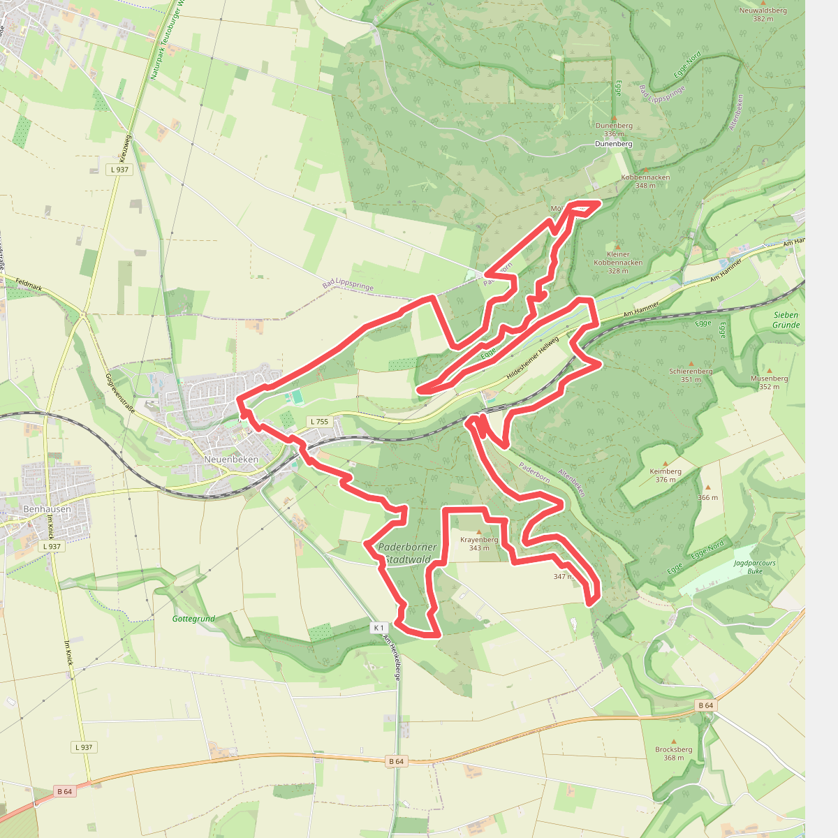 Paderborner Höhenweg - Panoramatocht rondom Neuenbeken
