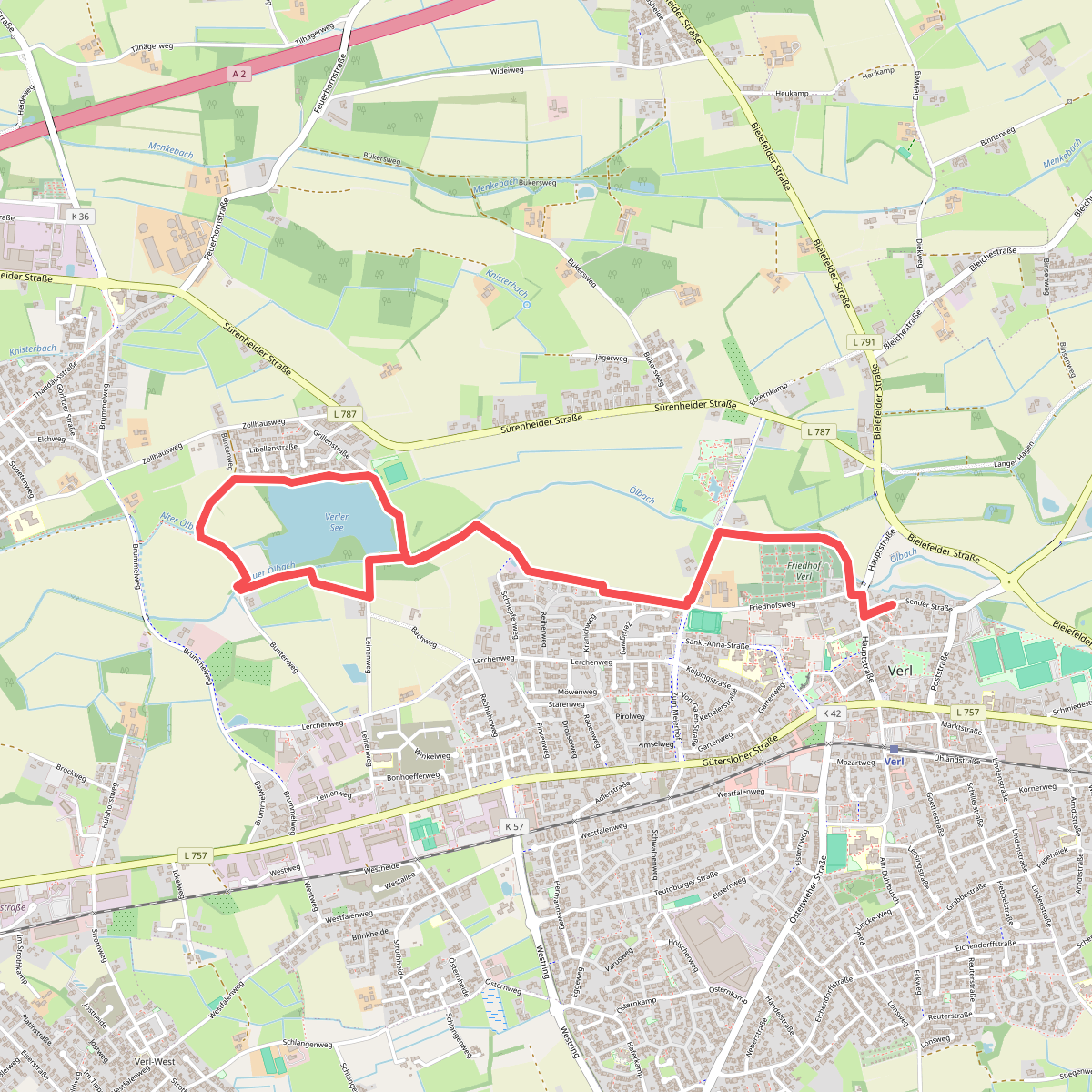 Water Avonturenparcours Ölbach | Rond wandelpad tussen Heimathaus en Verler See in Verl