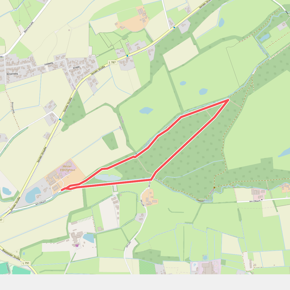 Schlossweg met dwarsverbinding Kirchweg