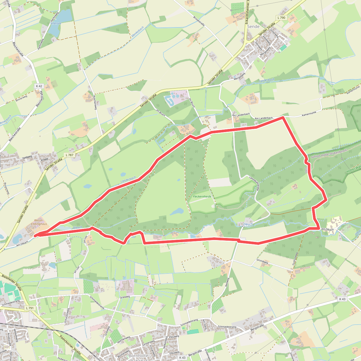 Schlossweg mit Querverbindung Brunnenweg