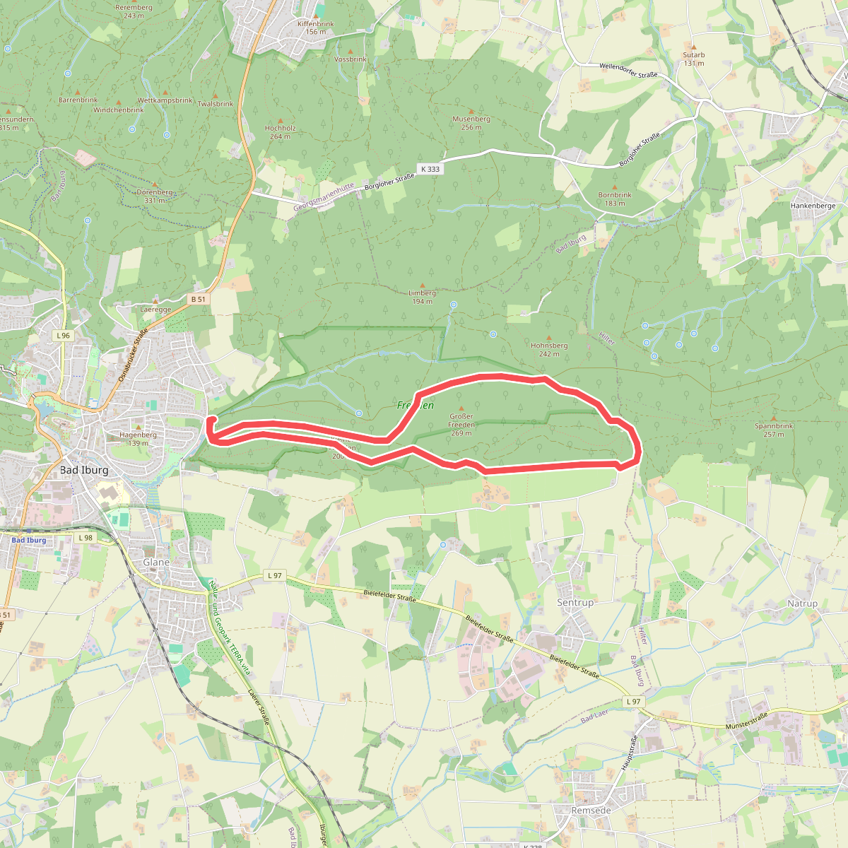 TERRA.track Freedenblüte bij Bad Iburg - Hermannshöhen Tocht tip 07