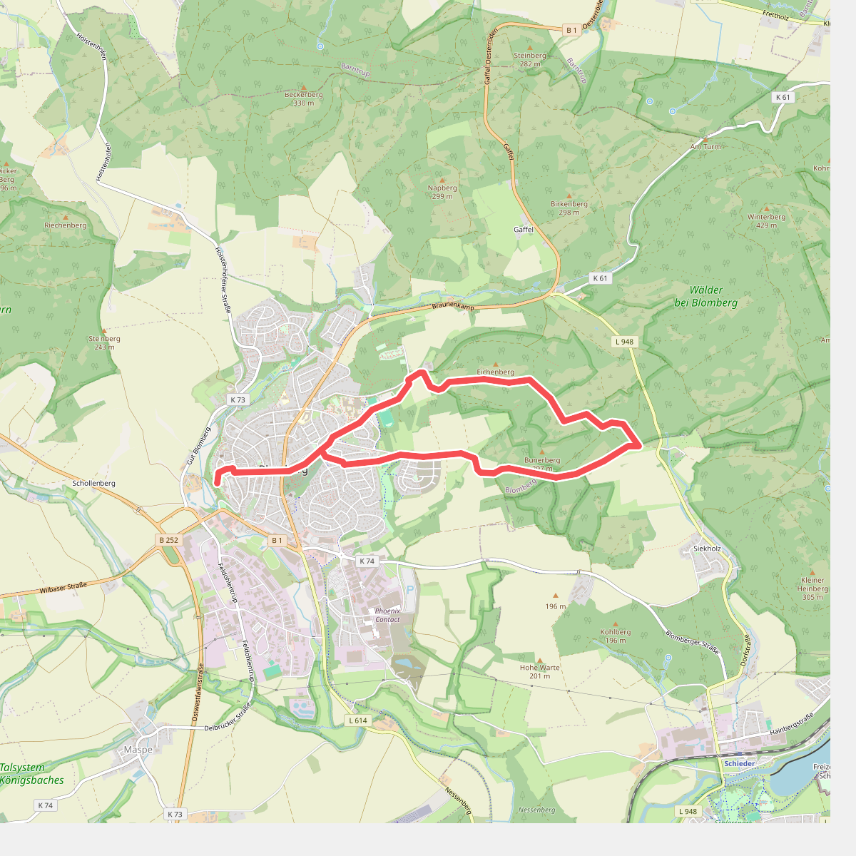 Rondwandeling A2 Blomberg Bunerberg