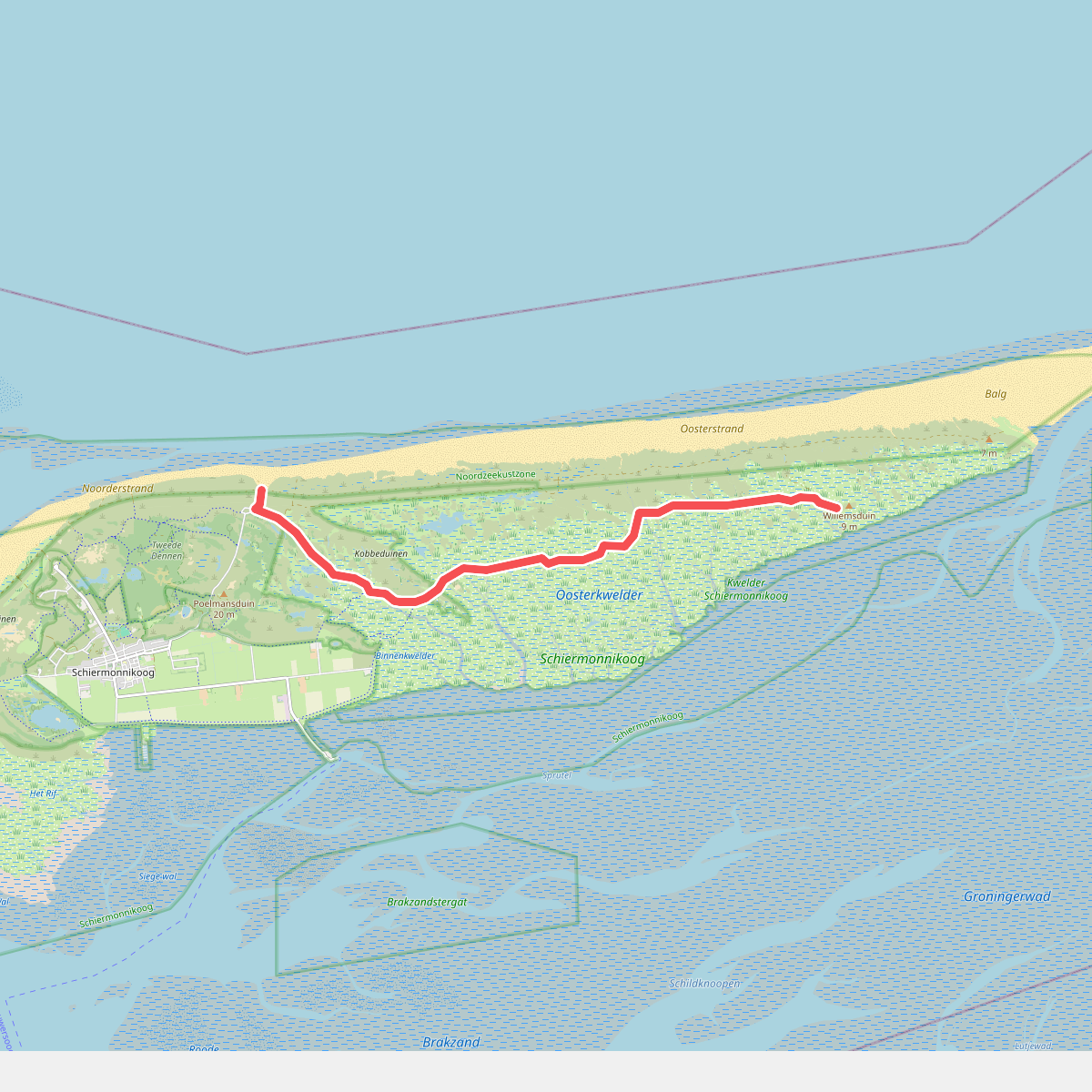 Schiermonnikoog 3: Variant naar Willemsduin · WaddenWandelen etappe 18