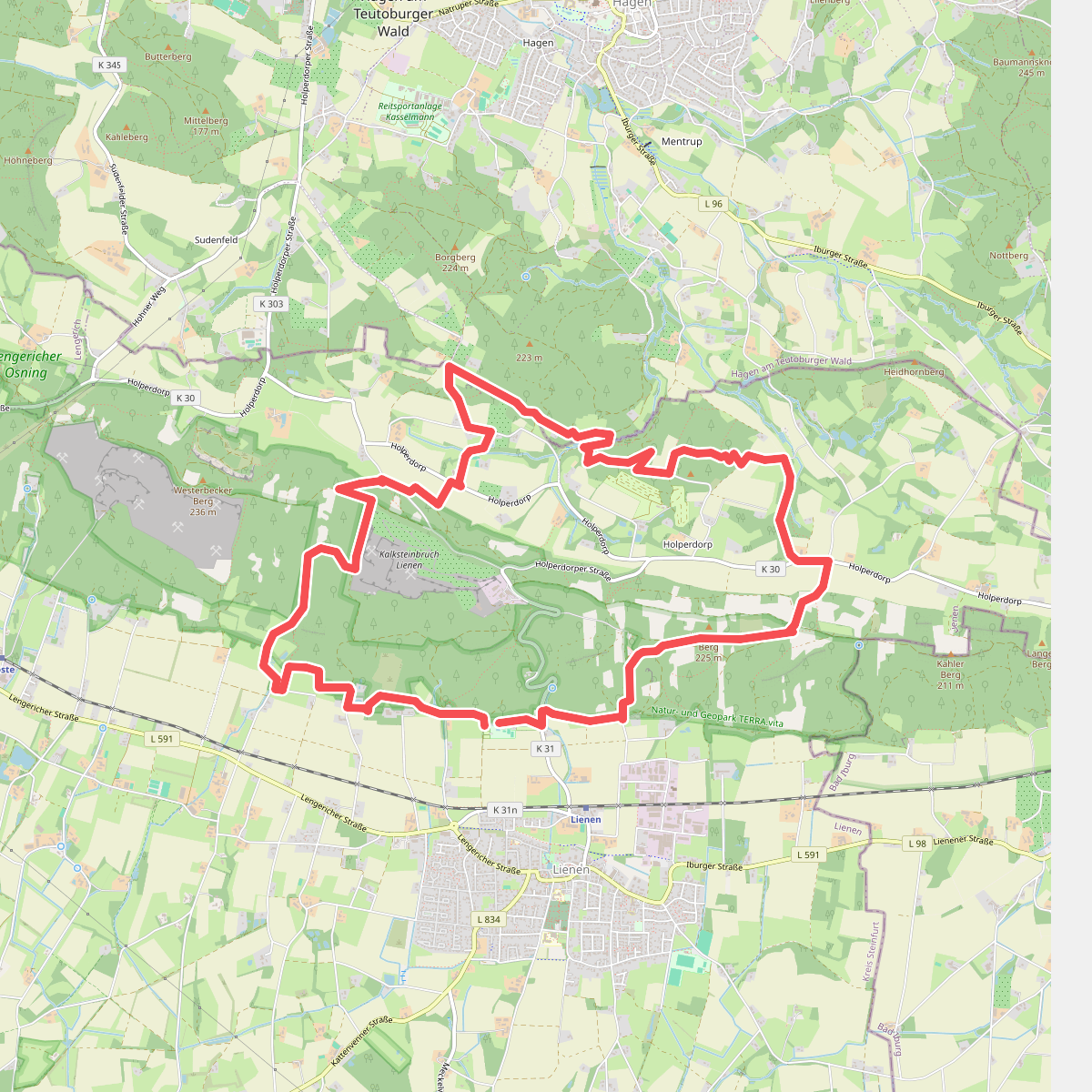 Hermannshöhen Tourtip 06: Teutoschleife Holperdorper