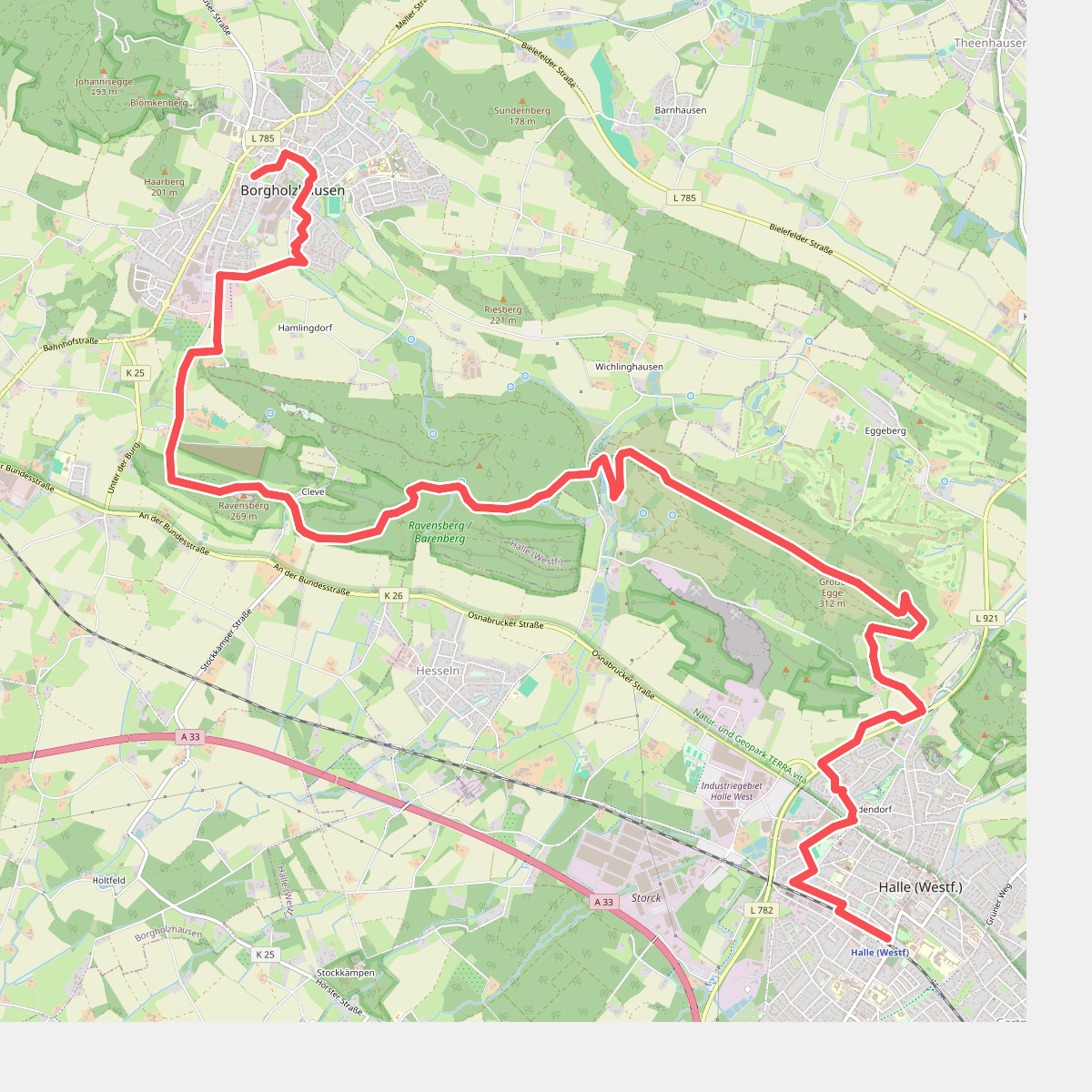 Weg für Genießer - Etappe Halle-Borgholzhausen