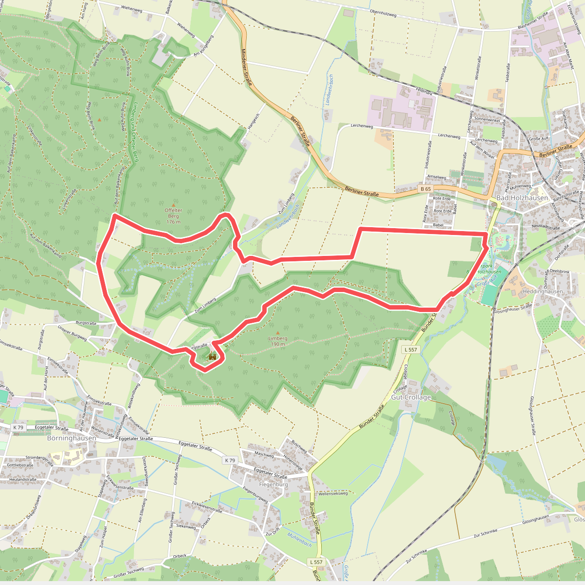 Ontspanning Wandelpad Limberg Bad Holzhausen