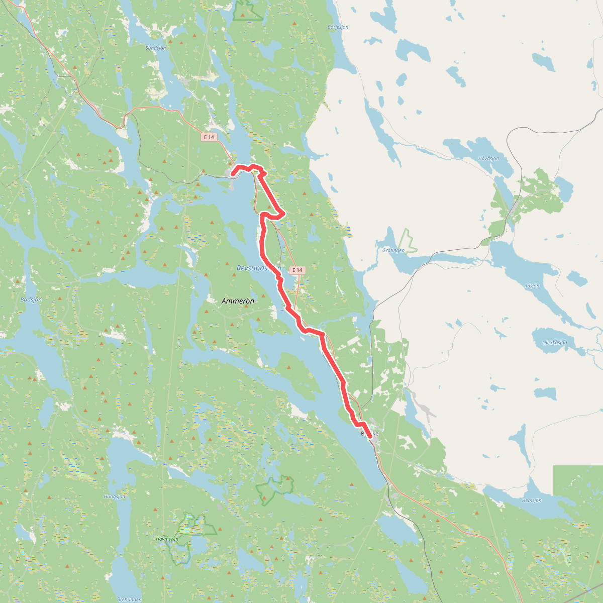 Bräcke - Gällö, vandring · St. Olavsleden etappe 7