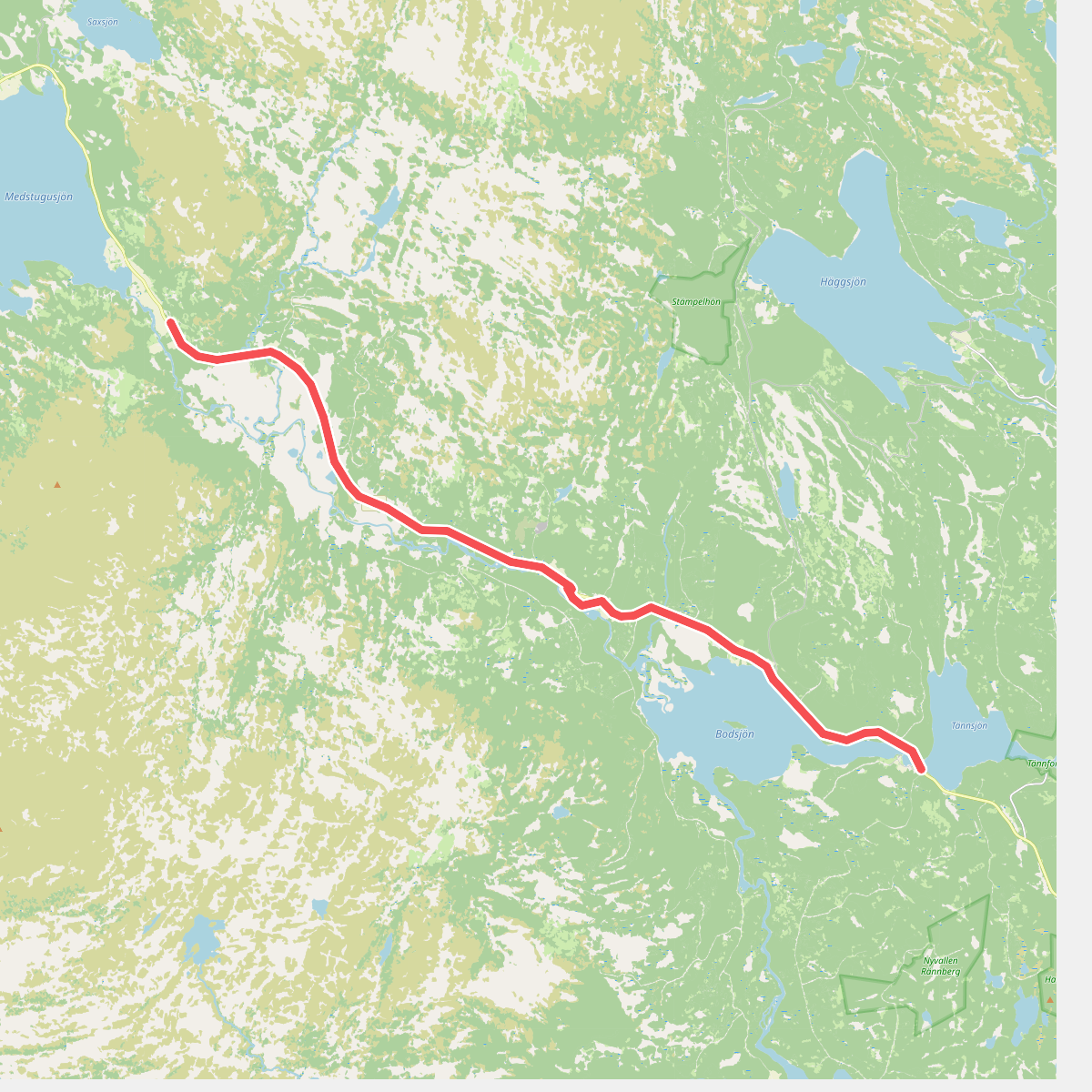 Tännforsen – Medstugan · St. Olavsleden etappe 18
