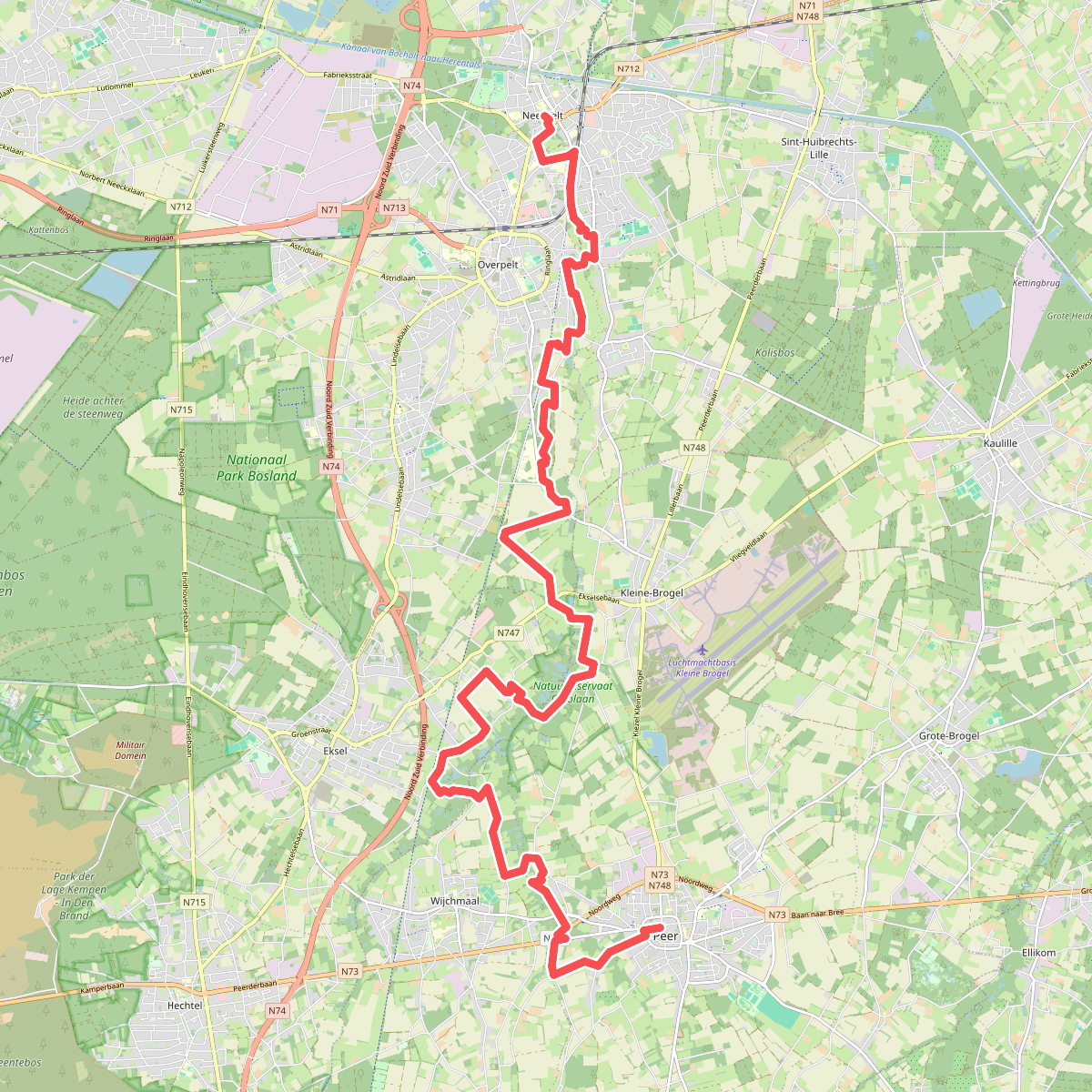 Peer - Neerpelt · Dommelpad etappe 1