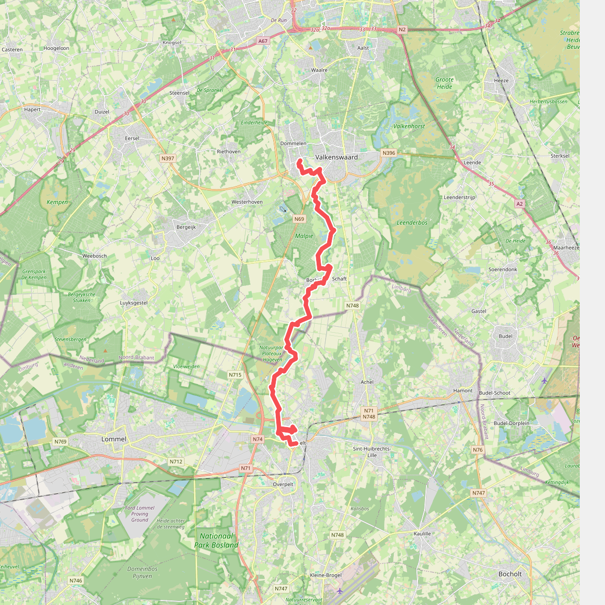 Neerpelt - Dommelen · Dommelpad etappe 2