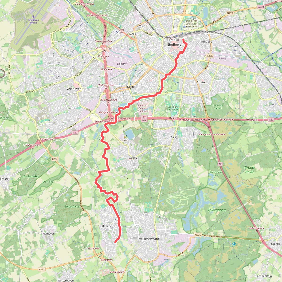 Dommelen - Eindhoven · Dommelpad etappe 3