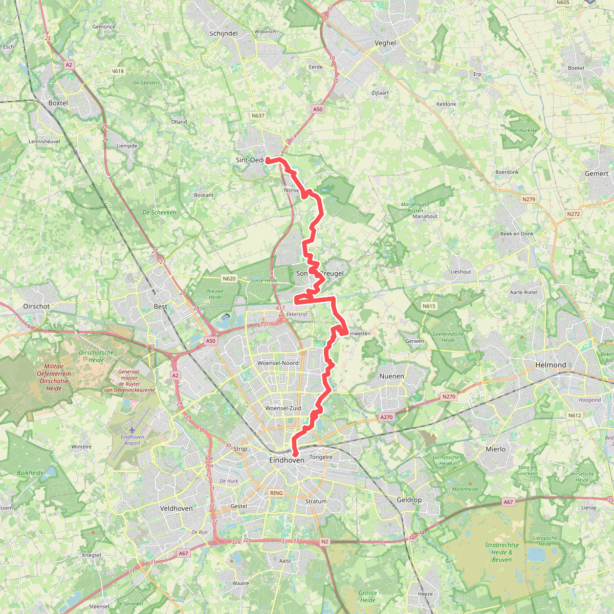 Eindhoven - Sint-Oedenrode · Dommelpad etappe 4