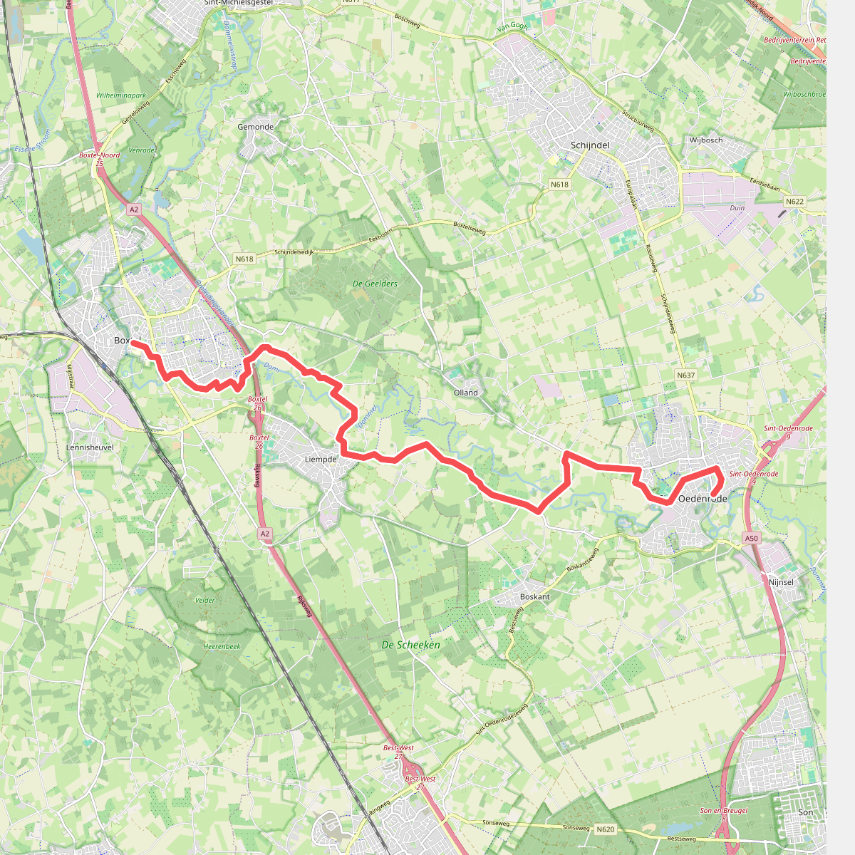 Sint-Oedenrode - Boxtel · Dommelpad etappe 5