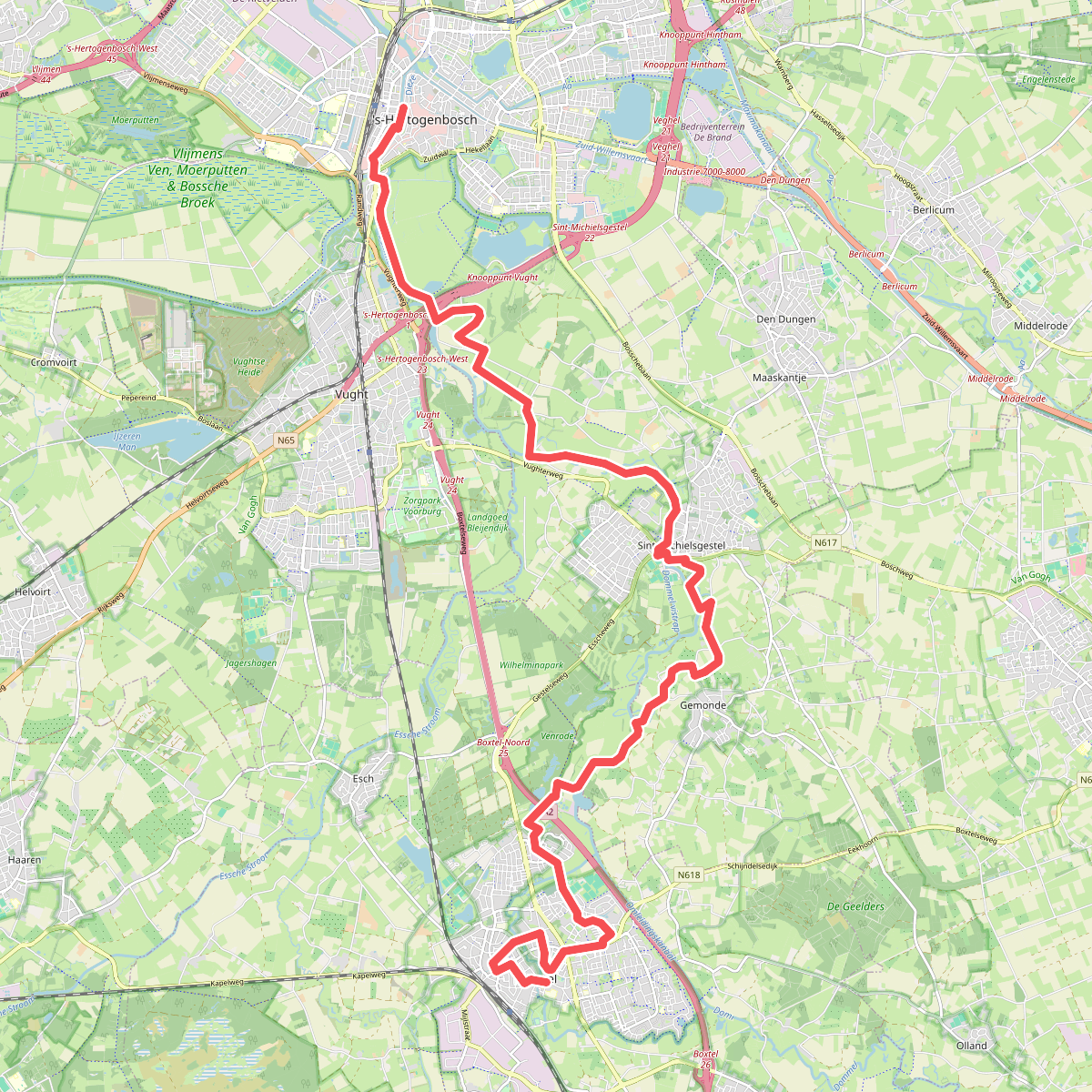 Boxtel - 's-Hertogenbosch · Dommelpad etappe 6