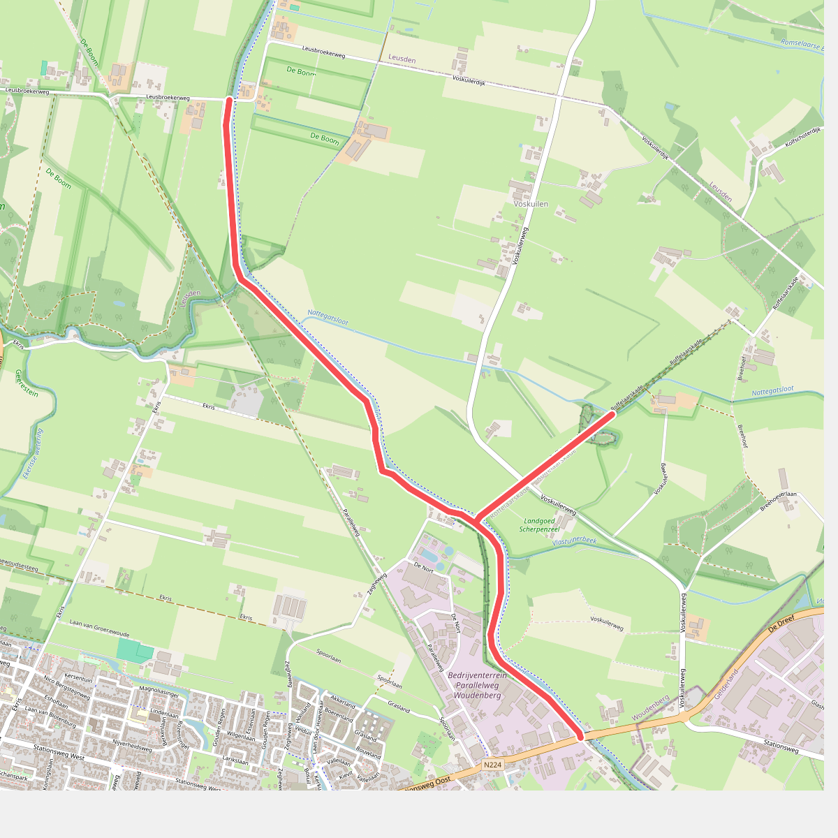 Pothbrug - Leusbroekerweg · Grebbeliniepad etappe 8