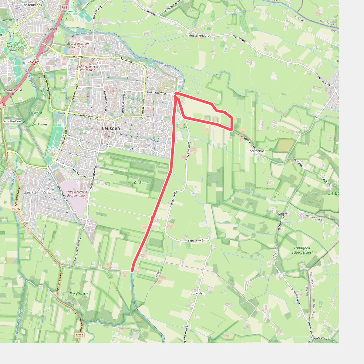 Leusbroekerweg - Asschattersluis · Grebbeliniepad etappe 9
