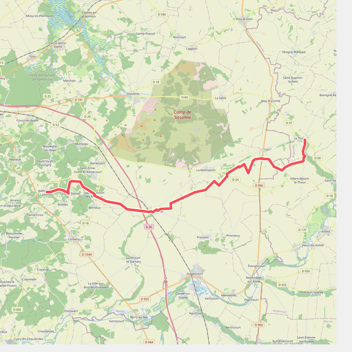 Le Thour - Aubigny-en-Laonnois · GR12 Frankrijk etappe 4