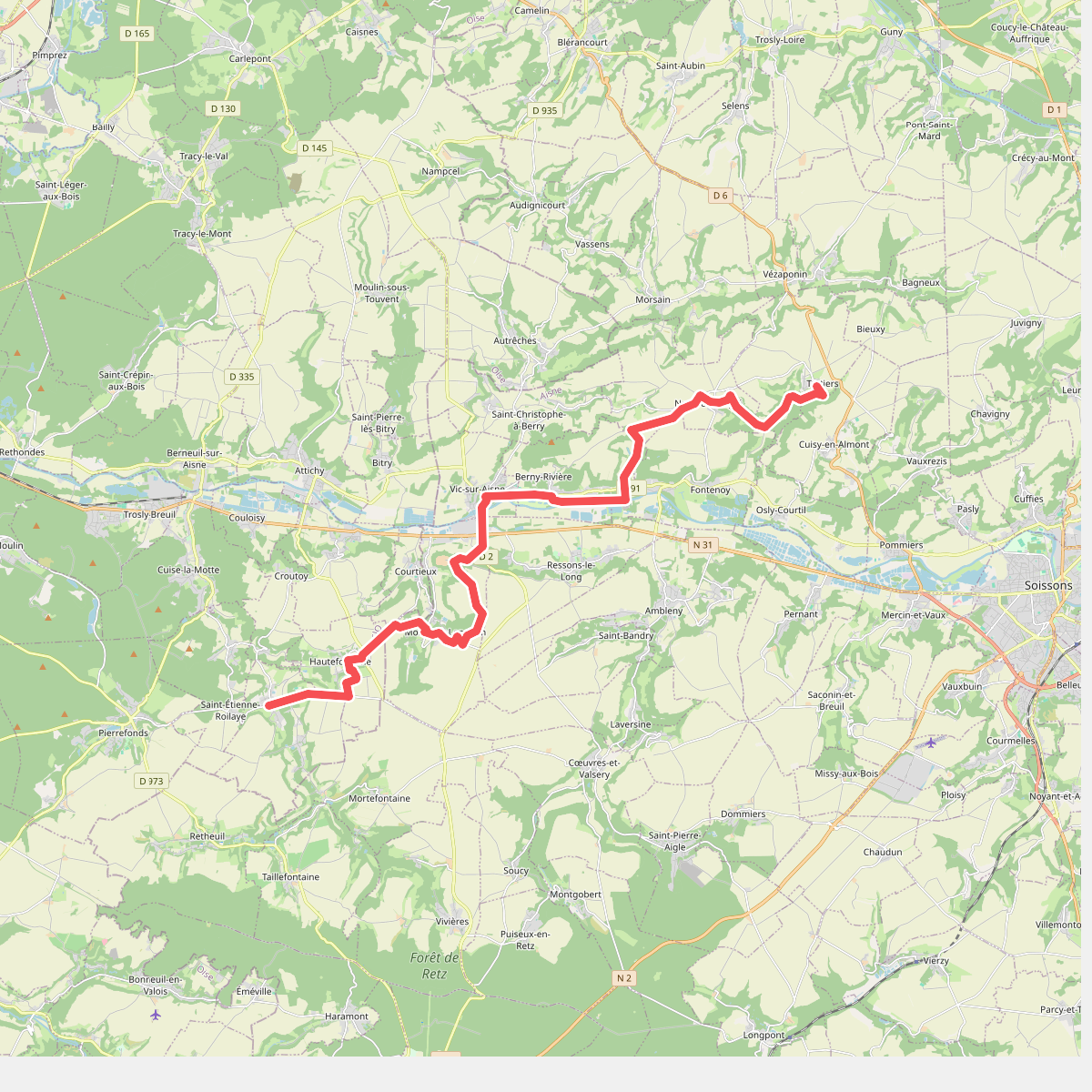 Tartiers - Chelles · GR12 Frankrijk etappe 8