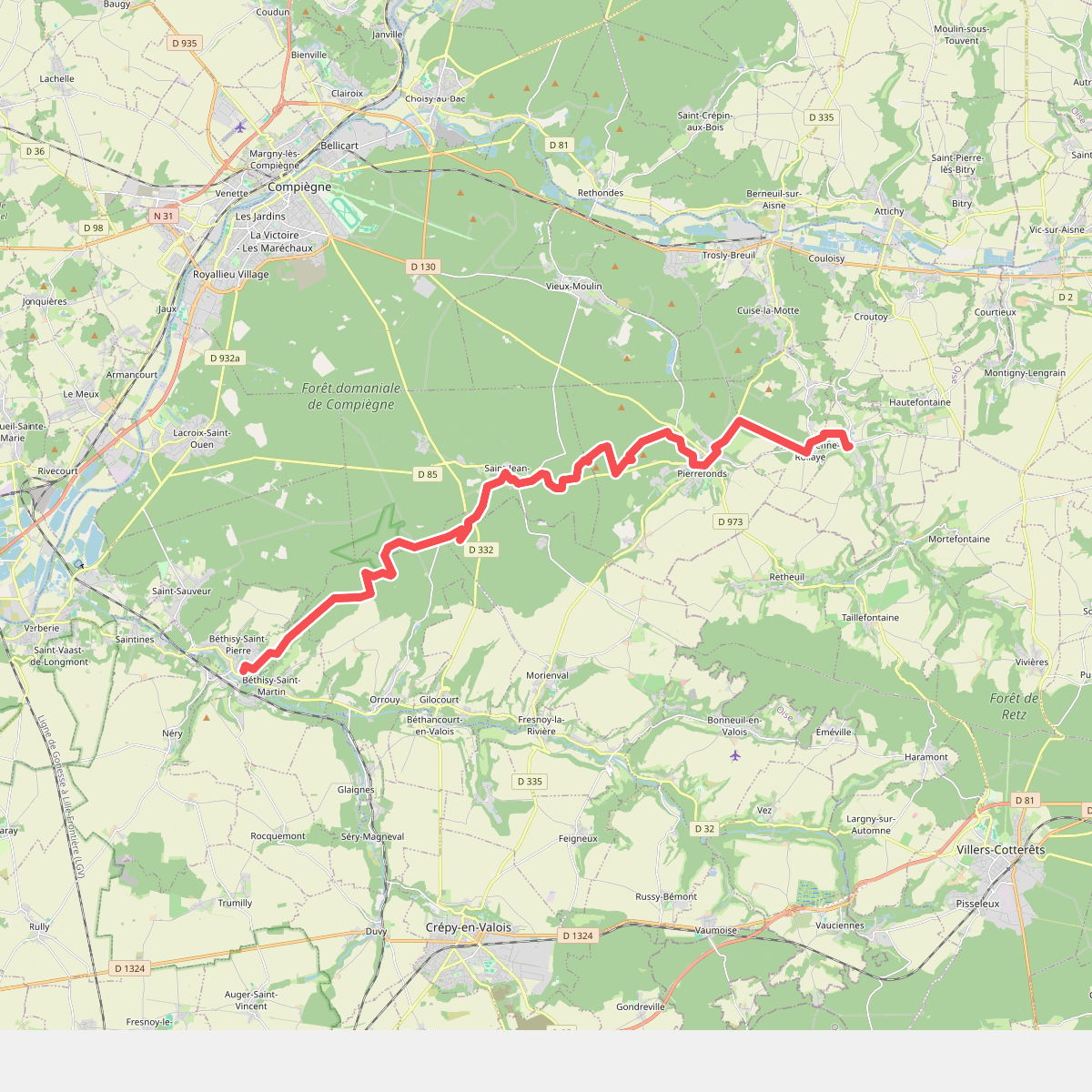 Chelles - Béthisy-Saint-Pierre · GR12 Frankrijk etappe 9