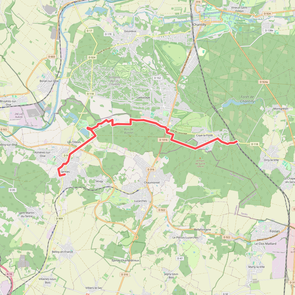 Gare Orry-la-Ville-Coye - Viarmes · GR12 Frankrijk etappe 12