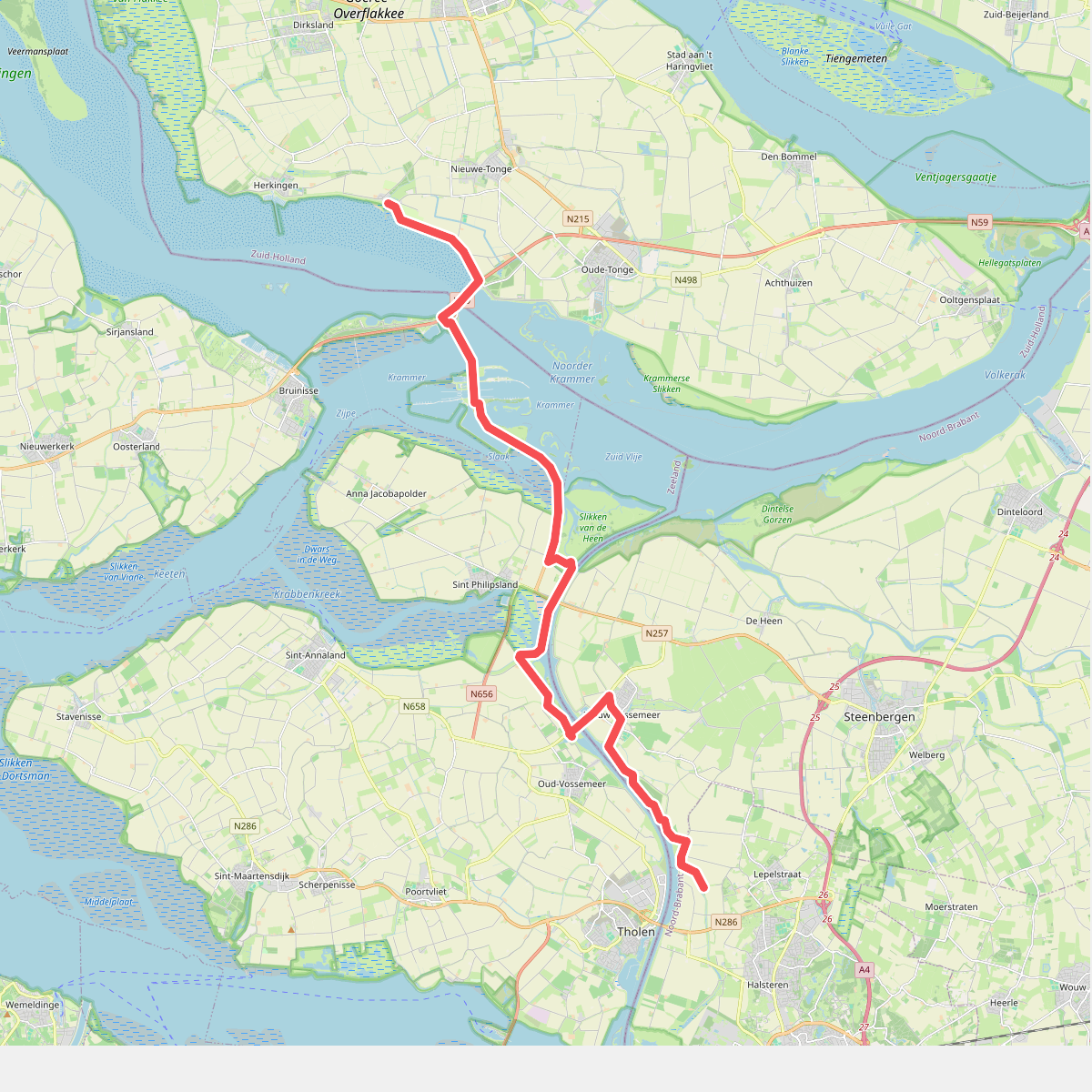 Battenoord - Tholen · GR5 etappe 5