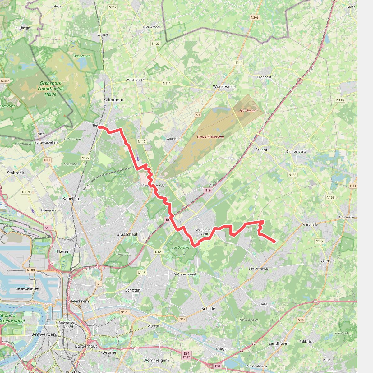 Grens Nederland-België - Wuustwezel · GR5 etappe 7