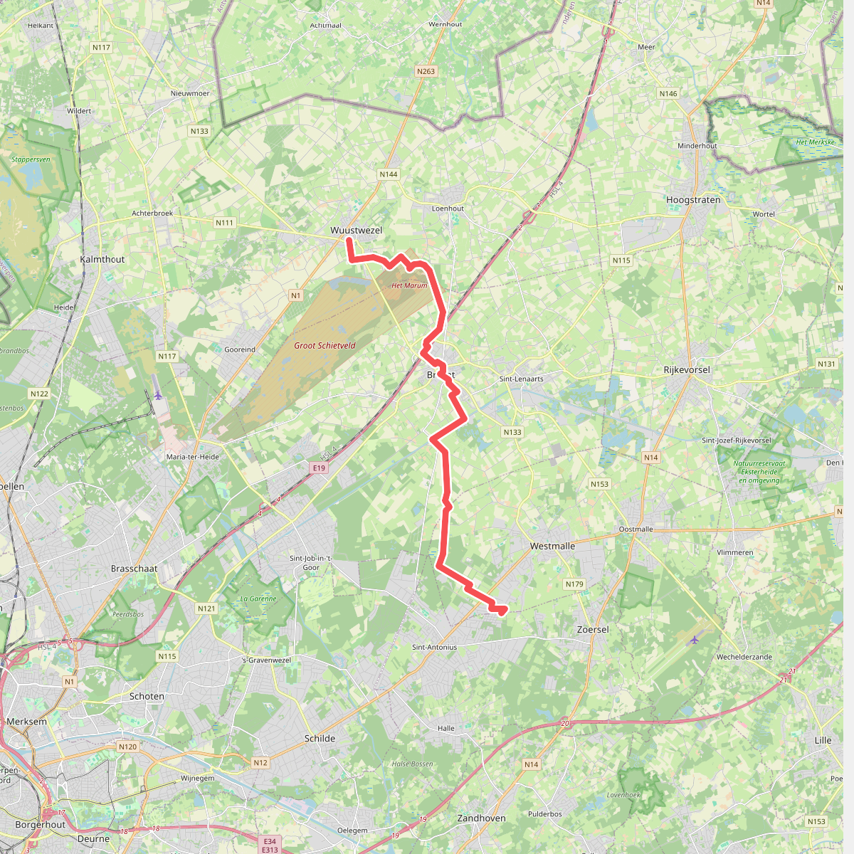 Wuustwezel - Risschot · GR5 etappe 8