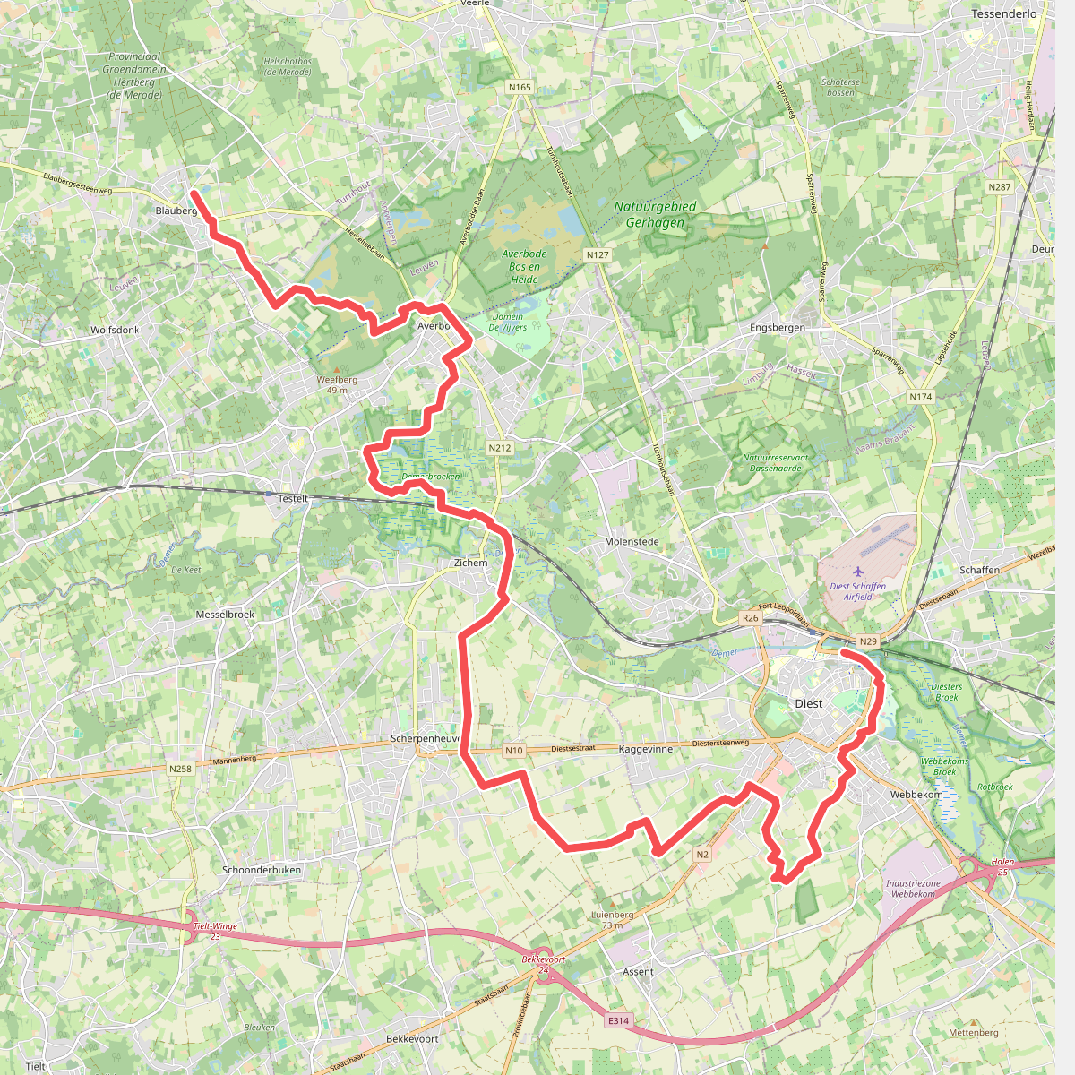 Blauberg - Diest · GR5 etappe 11