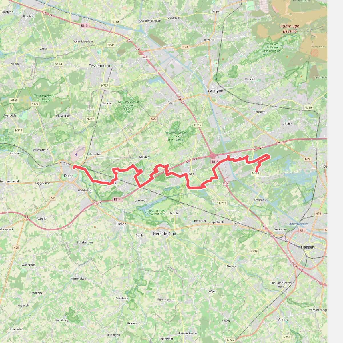Diest - Bolderberg · GR5 etappe 12