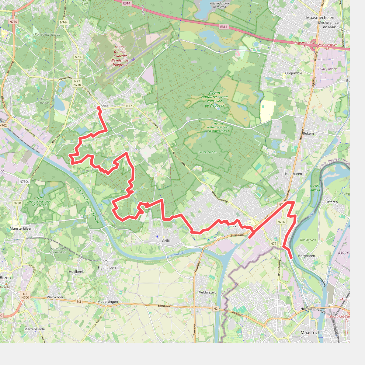 Zutendaal - Borgharen · GR5 etappe 15