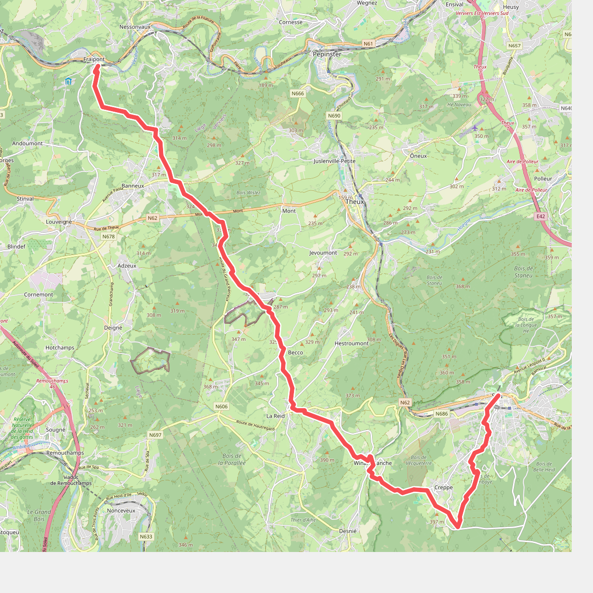 Fraipont - Spa · GR5 etappe 19